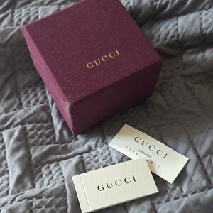 Gucci Small Burgundy Gift Box with Gold Logo